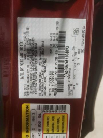 Photo 10 from auction – 2014 FORD FUSION S with VIN 3FA6P0G76ER104093