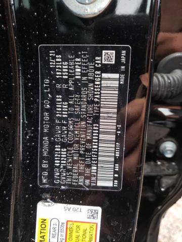 Photo 10 from auction – 2022 HONDA CIVIC EX with VIN JHMFE1F75NX009683