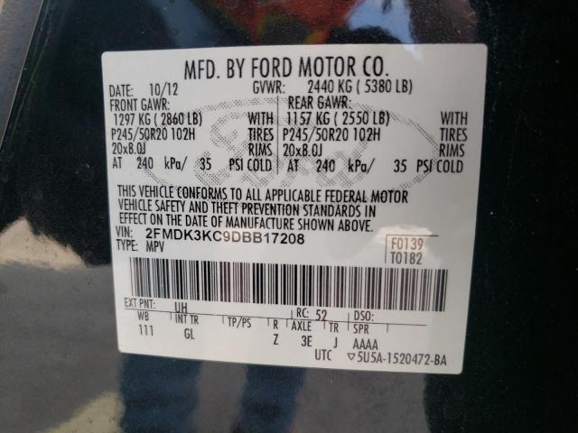 Photo 10 from auction – 2013 FORD EDGE LIMIT with VIN 2FMDK3KC9DBB17208