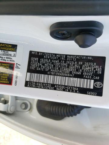 Photo 10 from auction – 2013 TOYOTA CAMRY L with VIN 4T1BF1FK4DU668447