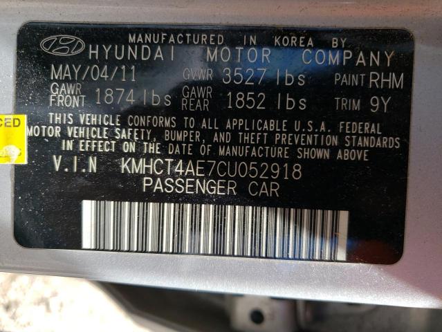 Photo 10 from auction – 2012 HYUNDAI ACCENT GLS with VIN KMHCT4AE7CU052918