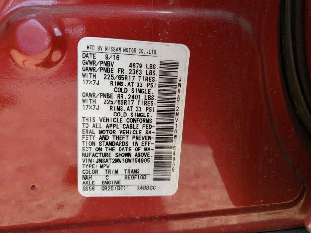 Photo 10 from auction – 2016 NISSAN ROGUE S with VIN JN8AT2MV1GW154905