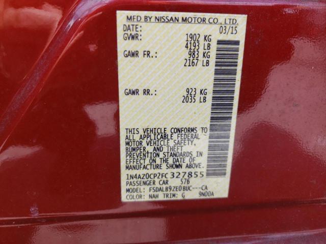 Photo 10 from auction – 2015 NISSAN LEAF S with VIN 1N4AZ0CP2FC327855