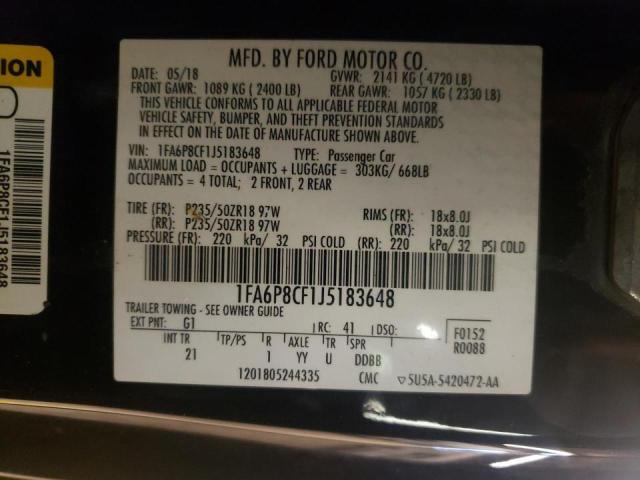 Photo 10 from auction – 2018 FORD MUSTANG GT with VIN 1FA6P8CF1J5183648
