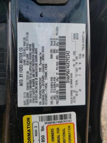Photo 10 from auction – 2016 FORD FUSION S with VIN 3FA6P0G74GR292342