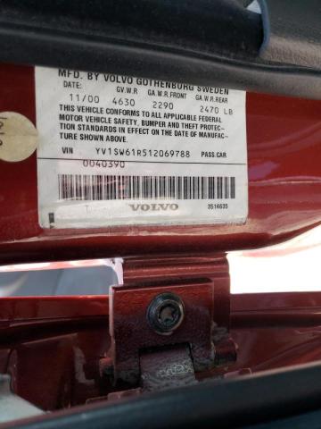 Photo 10 from auction – 2001 VOLVO V70 with VIN YV1SW61R512069788