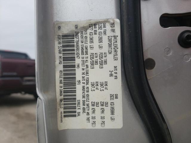 Photo 10 from auction – 2006 CHRYSLER PACIFICA L with VIN 2A8GF78406R810247