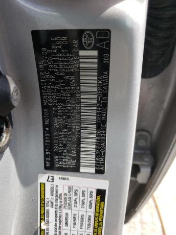 Zdjęcie 10 z aukcji – 2009 TOYOTA COROLLA BA z VIN 2T1BU40E59C136241