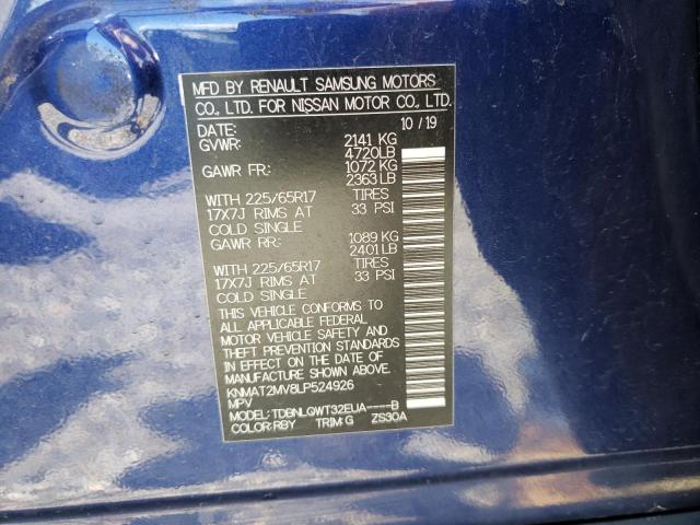Photo 10 from auction – 2020 NISSAN ROGUE S with VIN KNMAT2MV8LP524926