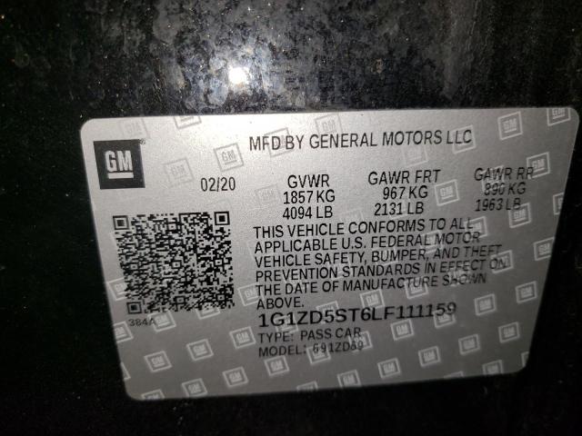 Photo 10 from auction – 2020 CHEVROLET MALIBU LT with VIN 1G1ZD5ST6LF111159