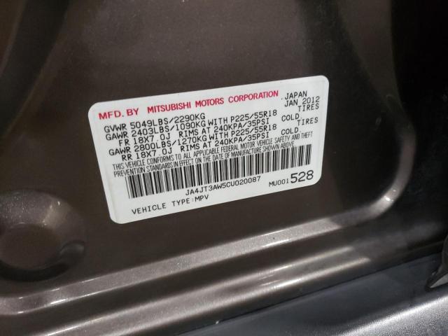 Photo 10 from auction – 2012 MITSUBISHI OUTLANDER with VIN JA4JT3AW5CU020087