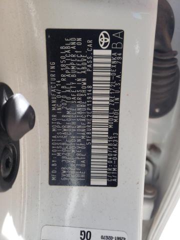 Photo 10 from auction – 2014 TOYOTA COROLLA L with VIN 5YFBURHE2EP119148