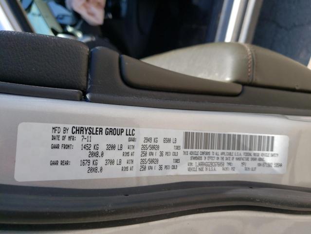 Photo 10 from auction – 2011 JEEP GRAND CHER with VIN 1J4RR4GG2BC676050