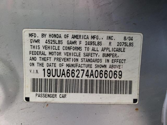 Photo 10 from auction – 2004 ACURA TL with VIN 19UUA66274A066069