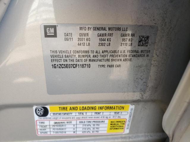 Photo 10 from auction – 2012 CHEVROLET MALIBU 1LT with VIN 1G1ZC5E07CF118710