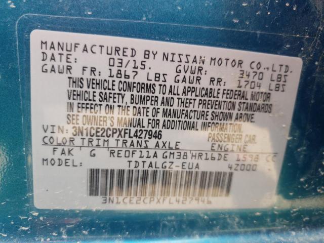 Photo 10 from auction – 2015 NISSAN VERSA NOTE with VIN 3N1CE2CPXFL427946