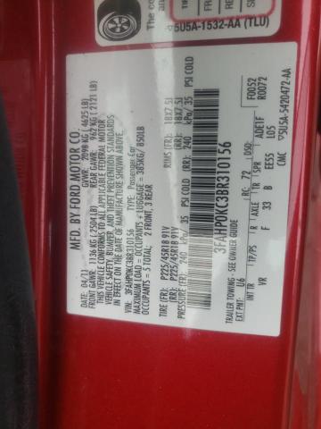Photo 10 from auction – 2011 FORD FUSION SPO with VIN 3FAHP0KC3BR310156