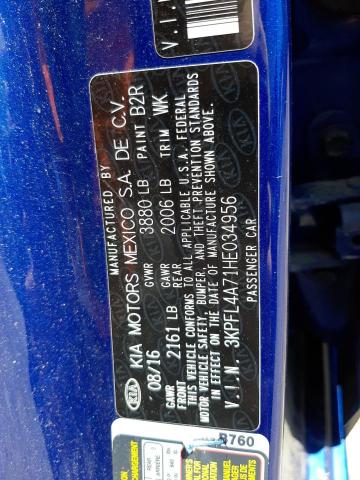 Photo 10 from auction – 2017 KIA FORTE LX with VIN 3KPFL4A71HE034956