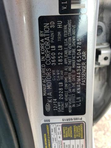 Photo 10 from auction – 2015 KIA RIO LX with VIN KNADM4A34F6504785