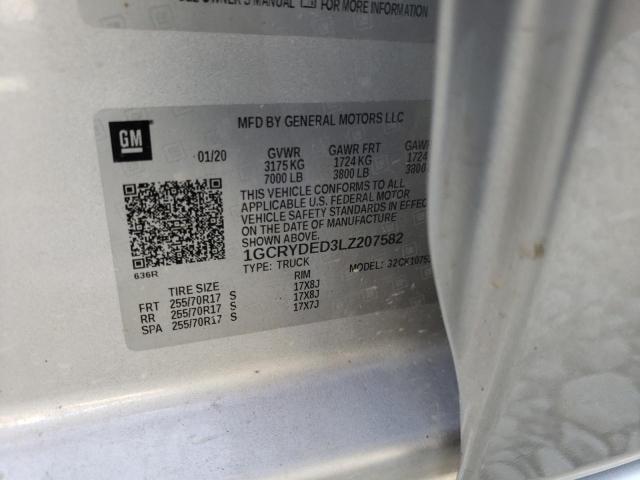 Photo 10 from auction – 2020 CHEVROLET SILVERADO with VIN 1GCRYDED3LZ207582