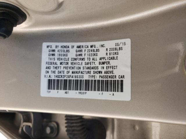 Photo 10 from auction – 2015 HONDA ACCORD LX with VIN 1HGCR2F3XFA185355