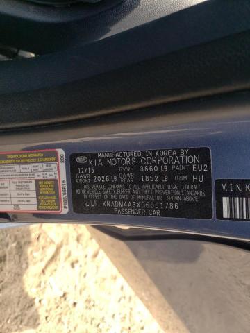 Photo 10 from auction – 2016 KIA RIO LX with VIN KNADM4A3XG6661786