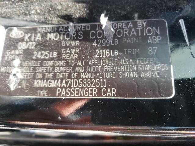 Photo 10 from auction – 2013 KIA OPTIMA LX with VIN KNAGM4A71D5332511