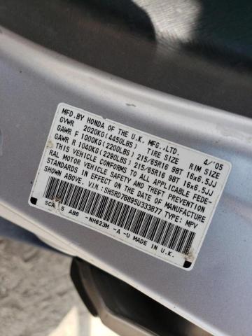 Photo 10 from auction – 2005 HONDA CR-V EX with VIN SHSRD78895U333877