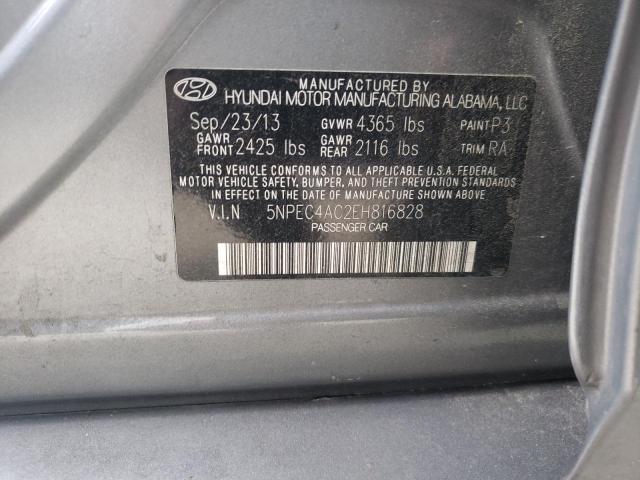 Photo 10 from auction – 2014 HYUNDAI SONATA SE with VIN 5NPEC4AC2EH816828