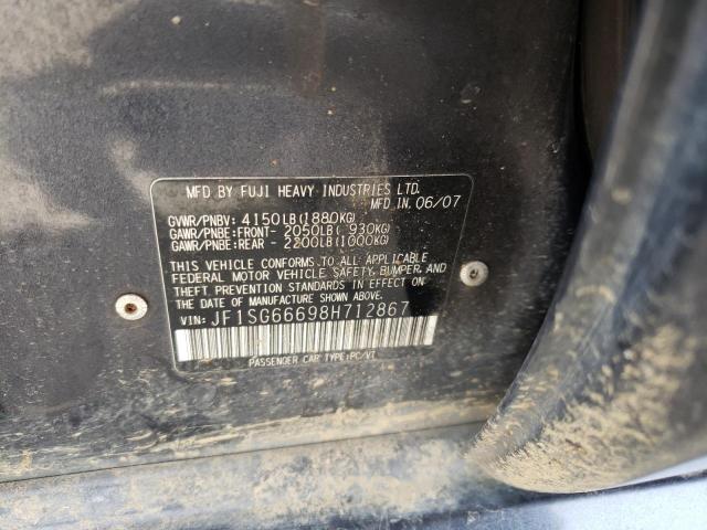 Photo 10 from auction – 2008 SUBARU FORESTER S with VIN JF1SG66698H712867