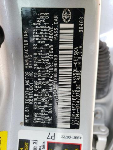 Photo 10 from auction – 2013 TOYOTA CAMRY L with VIN 4T1BF1FK6DU690790