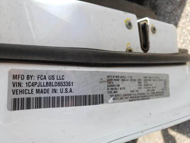 Photo 10 from auction – 2020 JEEP CHEROKEE L with VIN 1C4PJLLB8LD653361