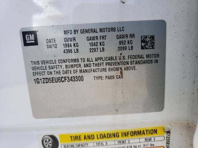 Photo 10 from auction – 2012 CHEVROLET MALIBU with VIN 1G1ZD5EU6CF343300