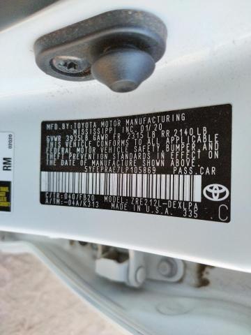 Photo 10 from auction – 2020 TOYOTA COROLLA LE with VIN 5YFEPRAE7LP105869