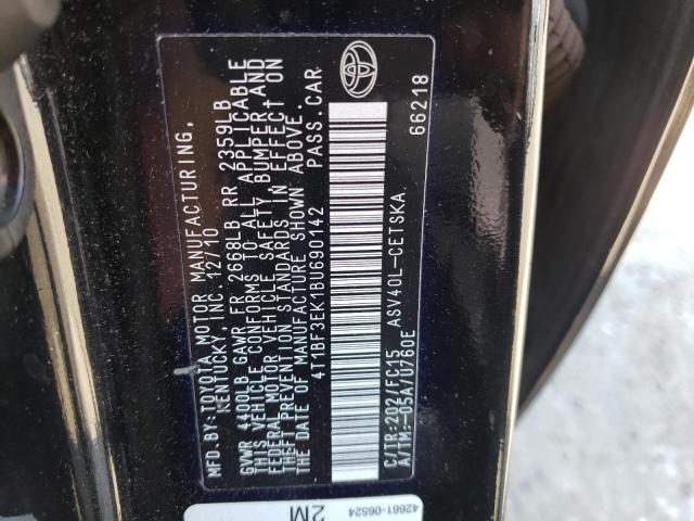 Photo 10 from auction – 2011 TOYOTA CAMRY BASE with VIN 4T1BF3EK1BU690142