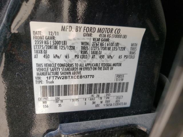 Photo 10 from auction – 2012 FORD F250 SUPER with VIN 1FT7W2BTXCEB13770