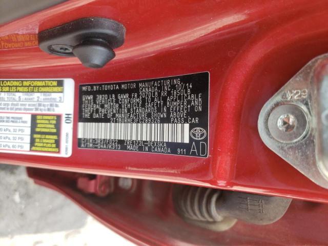 Photo 10 from auction – 2015 TOYOTA COROLLA L with VIN 2T1BURHE3FC289326
