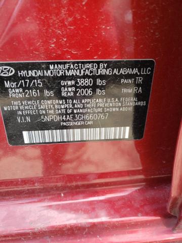 Photo 10 from auction – 2016 HYUNDAI ELANTRA SE with VIN 5NPDH4AE3GH660767