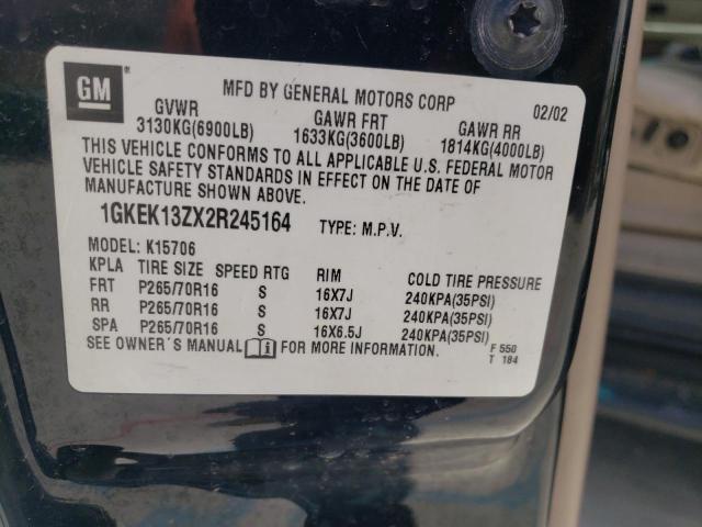 Photo 10 from auction – 2002 GMC YUKON with VIN 1GKEK13ZX2R245164