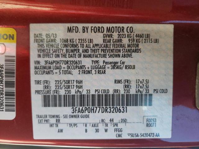 Photo 10 from auction – 2013 FORD FUSION SE with VIN 3FA6P0H77DR320631