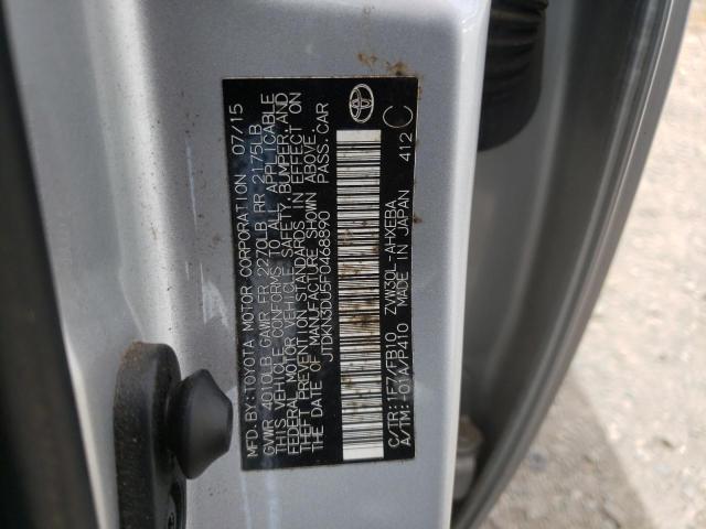 Photo 10 from auction – 2015 TOYOTA PRIUS with VIN JTDKN3DU5F0468890
