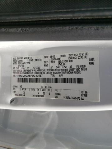 Photo 10 from auction – 2015 FORD ESCAPE SE with VIN 1FMCU9GX8FUC13557