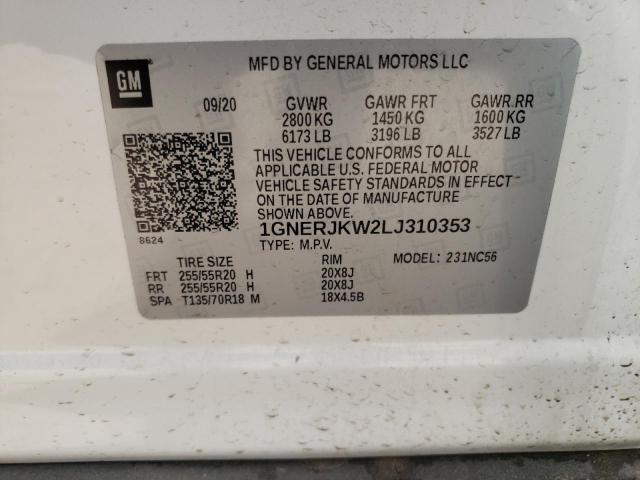Photo 10 from auction – 2020 CHEVROLET TRAVERSE R with VIN 1GNERJKW2LJ310353
