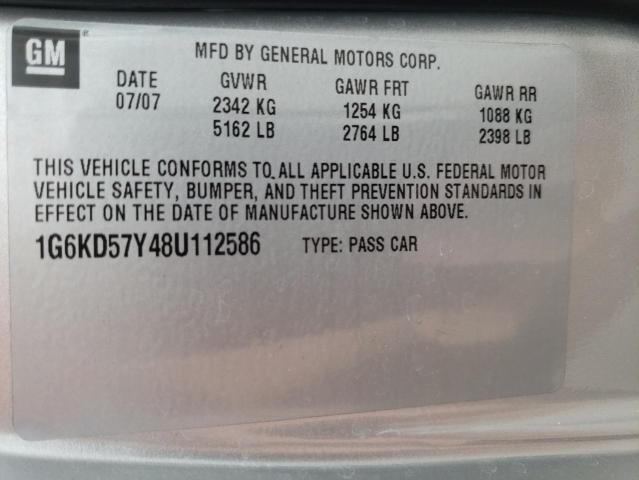 Photo 10 from auction – 2008 CADILLAC DTS with VIN 1G6KD57Y48U112586