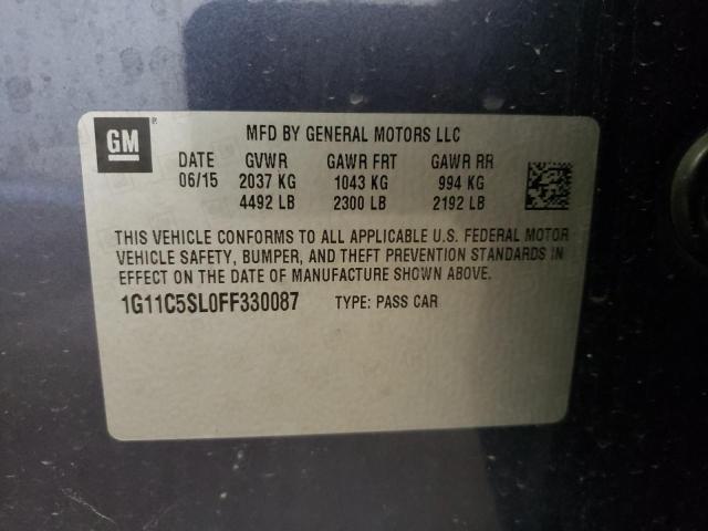 Photo 10 from auction – 2015 CHEVROLET MALIBU 1LT with VIN 1G11C5SL0FF330087