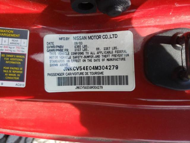 Photo 10 from auction – 2004 INFINITI G35 with VIN JNKCV54E04M304279
