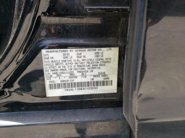Photo 10 from auction – 2003 NISSAN ALTIMA BAS with VIN 1N4AL11D63C123233