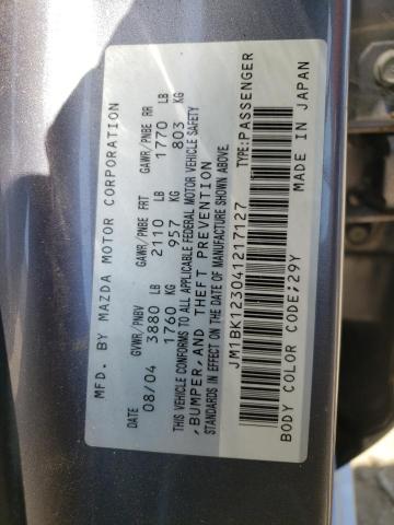 Foto 10 de la subasta – 2004 MAZDA 3 S con VIN JM1BK123041217127