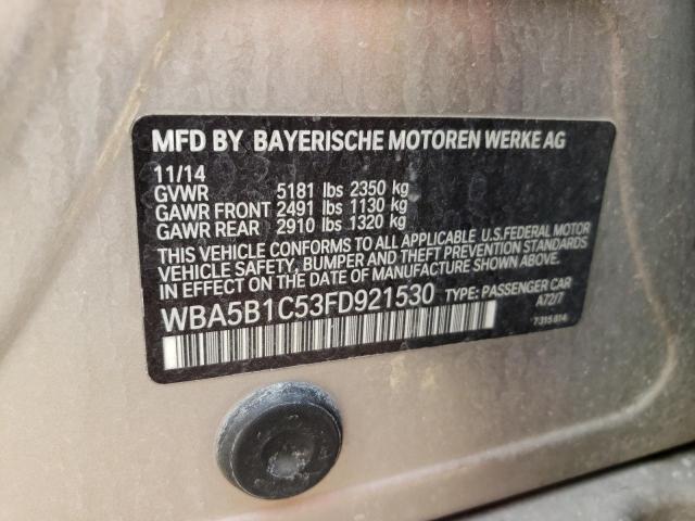 Photo 10 from auction – 2015 BMW 535 I with VIN WBA5B1C53FD921530