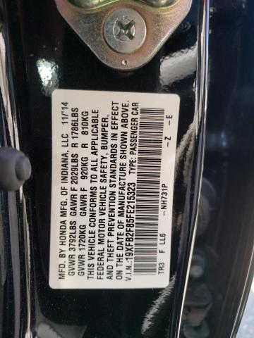 Photo 10 from auction – 2015 HONDA CIVIC EX with VIN 19XFB2F85FE215323